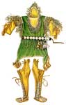 Native American Clothing: Kiowa Boy's Buckskin Shirt and Girl's Leggings with Moccasins Attached